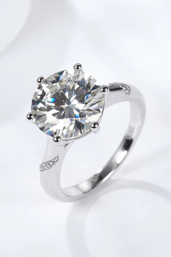 Lovcia 5 Carat Moissanite Solitaire Ring-Rings-Silver-6-Silver