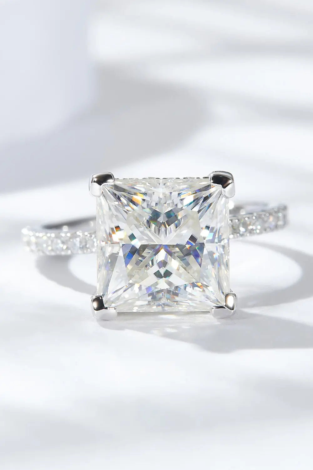 Lovcia 5.52 Carat Moissanite Side Stone Ring-Rings-Silver-5-Silver