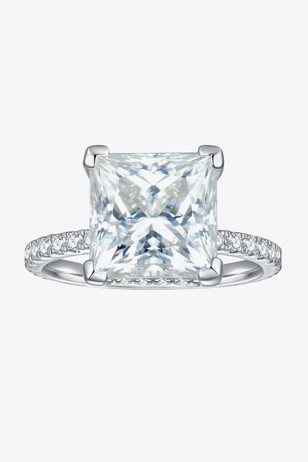 Lovcia 5.52 Carat Moissanite Side Stone Ring-Rings-Silver-5-Silver
