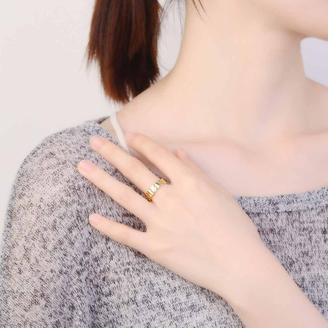 Lovcia 5mm Adjustable Ring 925 Sterling Silver Gold Tone-Rings-Yellow Gold-Yellow Gold
