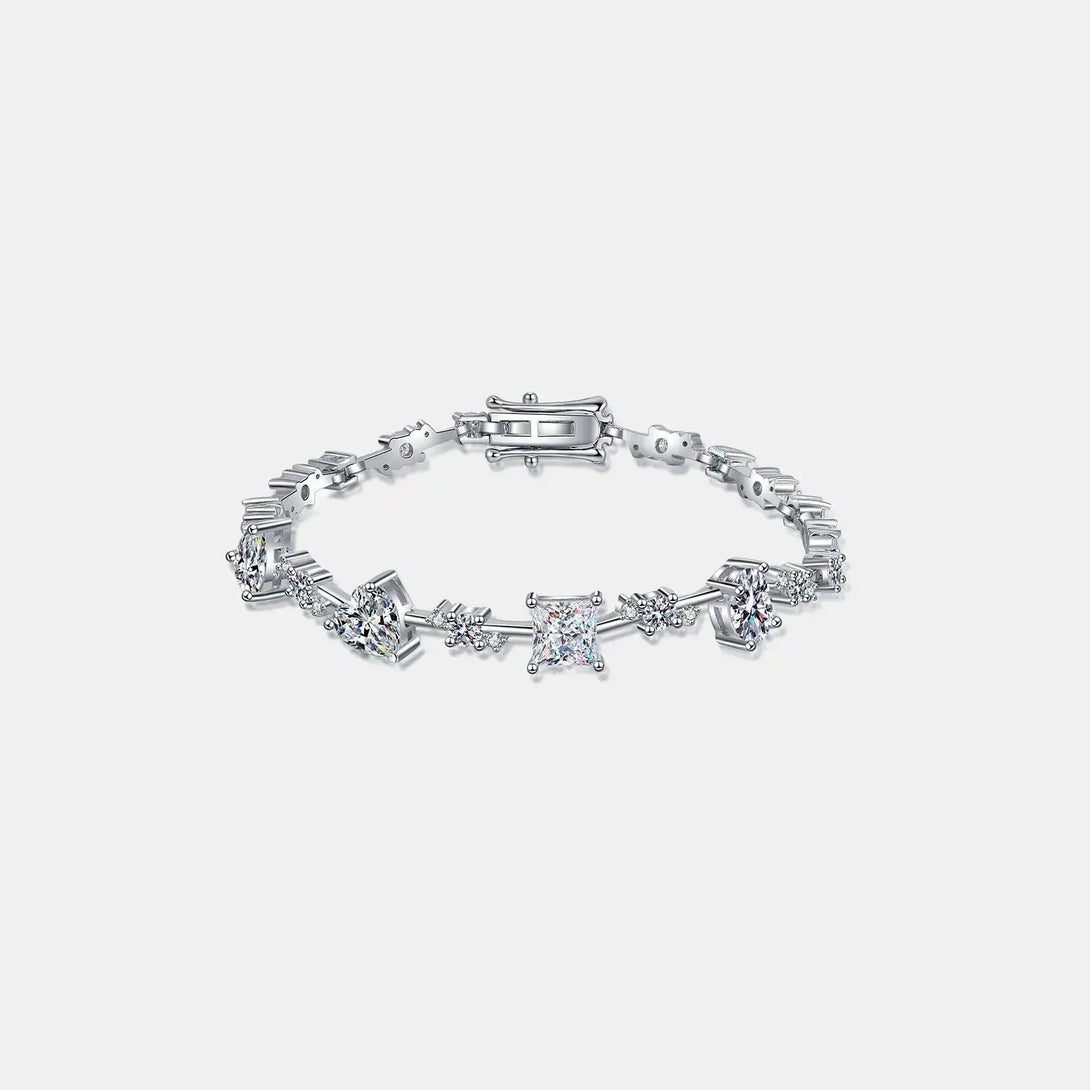 Lovcia 6.2 Carat Moissanite 925 Sterling Silver Bracelet-Bracelets-Silver-One Size-Silver