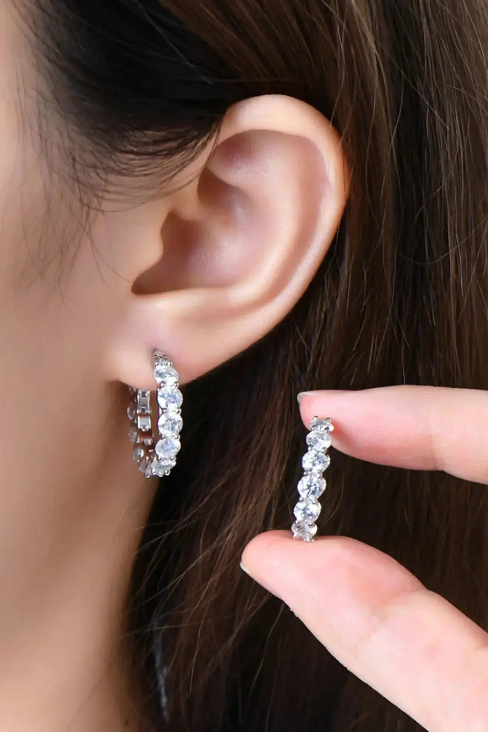 Lovcia 7.2 Carat Moissanite 925 Sterling Silver Earrings-Earrings-Silver-One Size-Silver