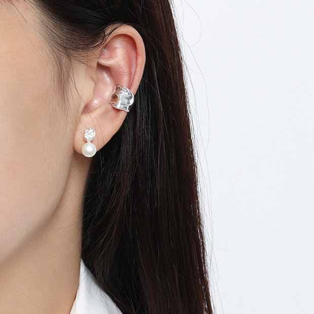 Lovcia 7mm Cultured Pearl Stud Earrings 925 Silver-Earrings-Yellow Gold-