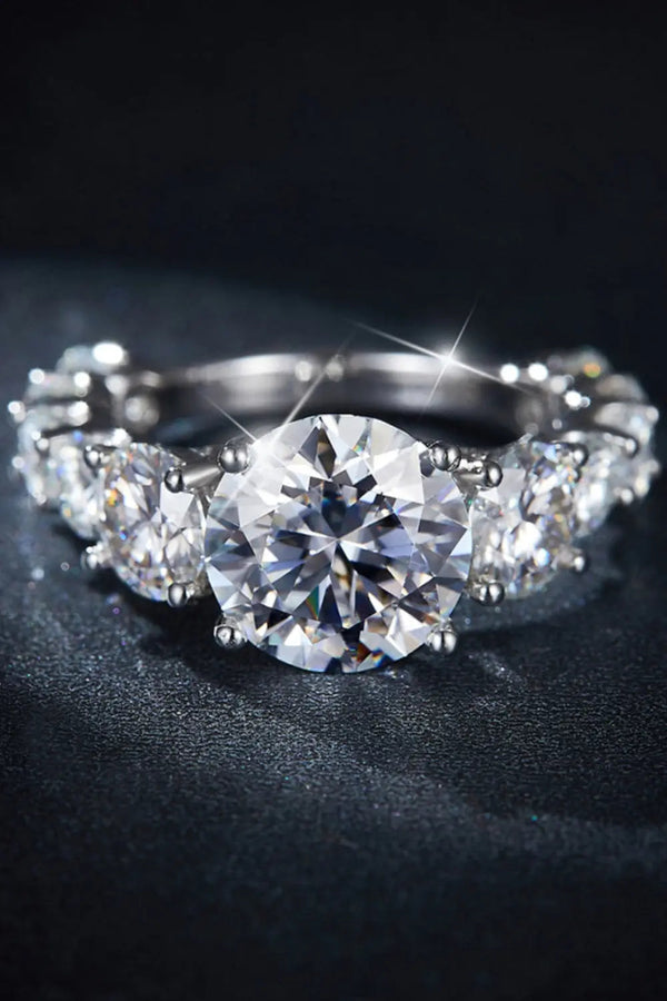 Lovcia 8 Carat Moissanite 925 Sterling Silver Ring-Rings-Silver-5-Silver