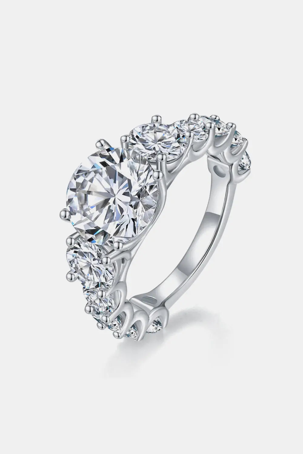 Lovcia 8 Carat Moissanite 925 Sterling Silver Ring-Rings-Silver-5-Silver