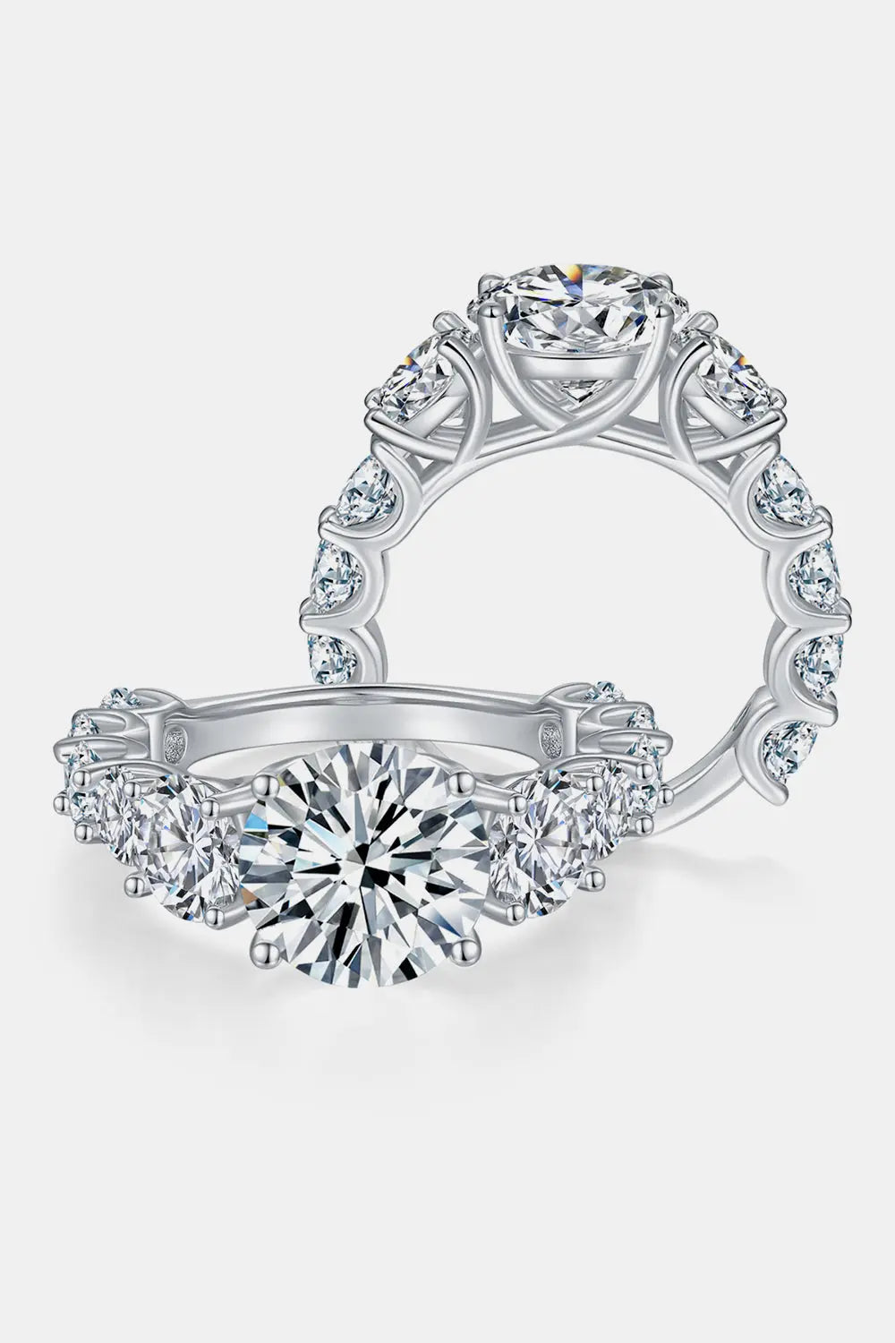 Lovcia 8 Carat Moissanite 925 Sterling Silver Ring-Rings-Silver-5-Silver
