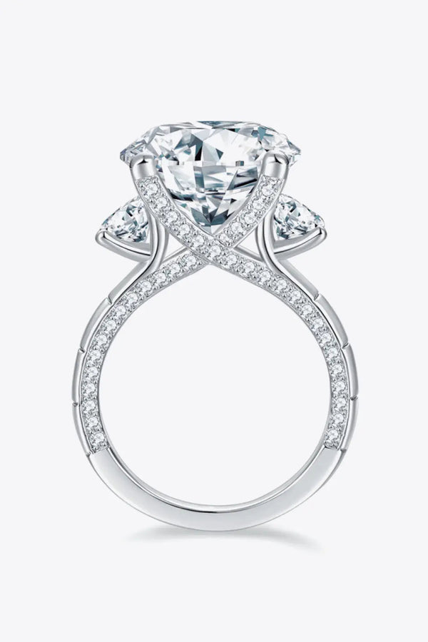 Lovcia 8.6 Carat Moissanite Platinum-Plated Ring-Rings-Silver-5-Silver