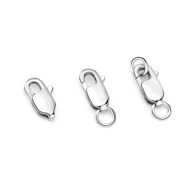 Lovcia 8mm Gold Plated 925 Sterling Silver Clasp Geometry-Jewelry Making Kits-No Plating-8MM Square Clasp + 3.5mm Cirlce-No Plating