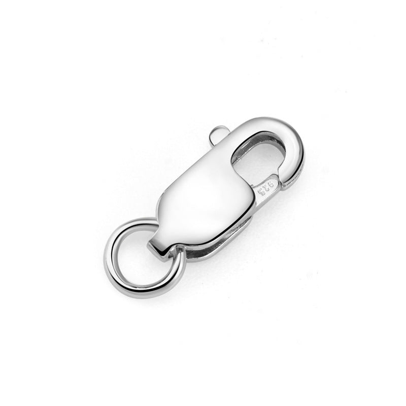 Lovcia 8mm Gold Plated 925 Sterling Silver Clasp Geometry-Jewelry Making Kits-No Plating-8MM Square Clasp + 3.5mm Cirlce-No Plating