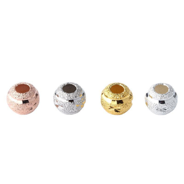 Lovcia 8mm Watermelon Pineapple 925 Sterling Silver Beads-Jewelry Making Kits-Rose Gold-#3-Rose Gold