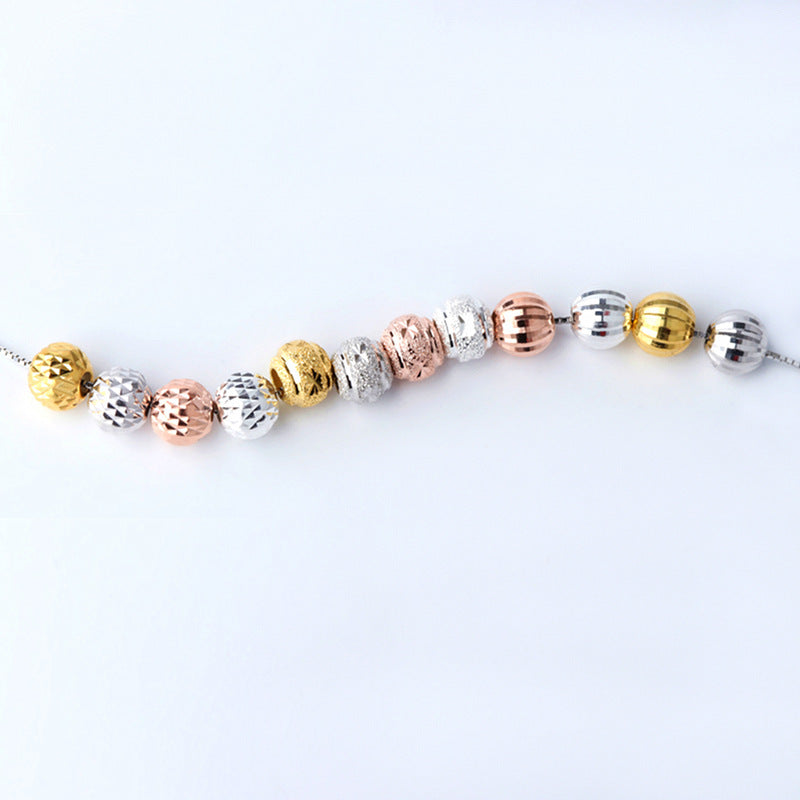 Lovcia 8mm Watermelon Pineapple 925 Sterling Silver Beads-Jewelry Making Kits-Rose Gold-#3-Rose Gold