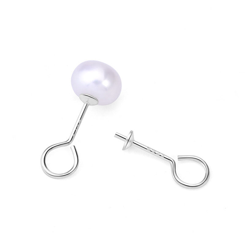 Lovcia 9 Shape 3mm Sterling Silver Pearl Stud Earrings-Earrings-No Plating-