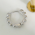 Lovcia 925 Gold Tone Bead Circle Huggie Hoop Earrings 9mm-Earrings-Silver-7Mm-Silver