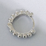 Lovcia 925 Gold Tone Bead Circle Huggie Hoop Earrings 9mm-Earrings-Silver-8Mm-Silver