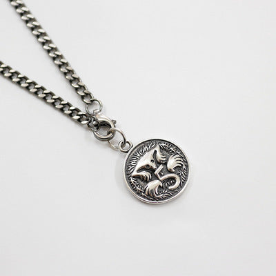 Lovcia 925 Silver 18mm Elizabeth Portrait Coin Necklace-Necklaces-Pendant-Pendant