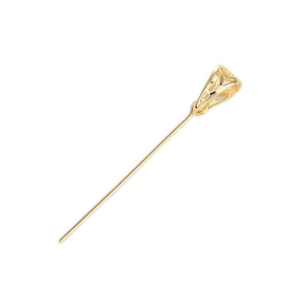 Lovcia 925 Silver DIY Bail CZ Accent 9 Shape Gold Plated-Jewelry Making Kits-Rose Gold-Rose Gold