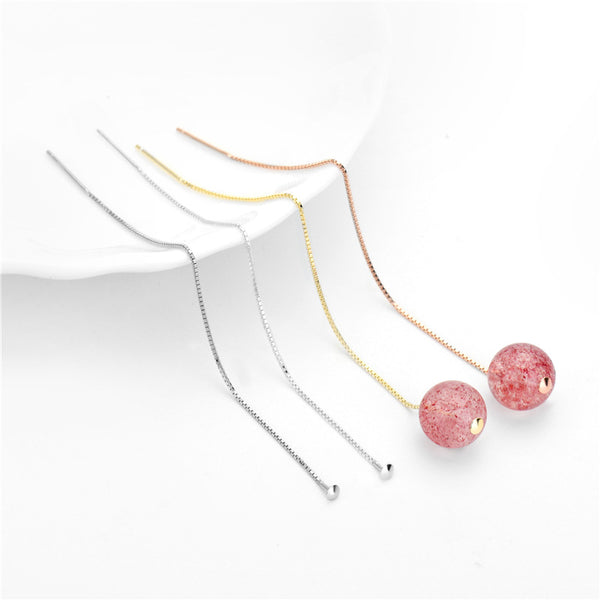 Lovcia 925 Silver DIY Earring Thread Box Chain Gold Tone-Jewelry Making Kits-Rose Gold-Rose Gold
