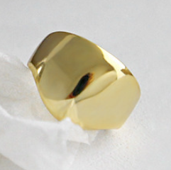 Lovcia 925 Silver Nonpierced Earring Gold Tone 7.5mm Single-Earrings-Yellow Gold (Single)-Yellow Gold (Single)