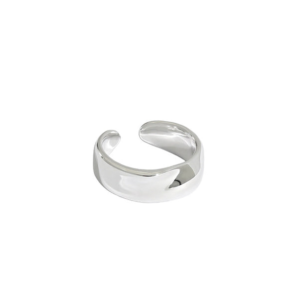 Lovcia 925 Silver Nonpierced Irregular Earring 13.3mm-Earrings-Rhodium (Single)-Rhodium (Single)