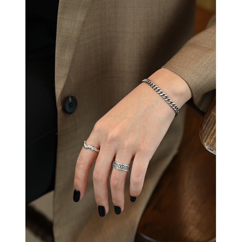 Lovcia 925 Silver Open Ring This Too Shall Pass Away-Rings-Vintage-Vintage