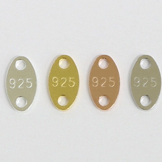 Lovcia 925 Silver Oval Disc Findings Gold Tone 3.3x6mm-Jewelry Making Kits-Rose Gold-Rose Gold