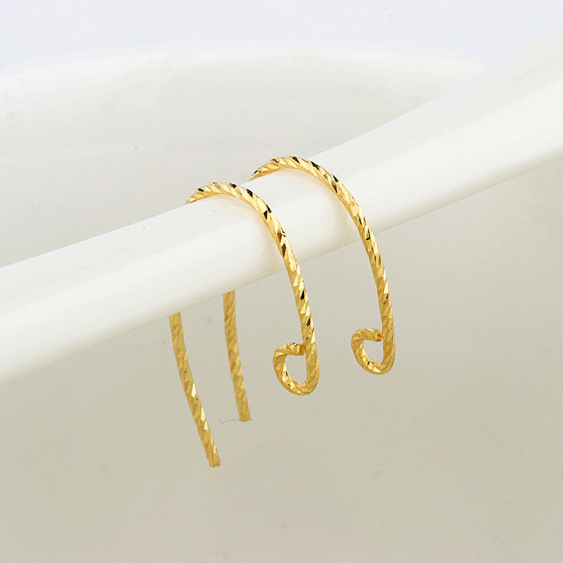 Lovcia 925 Silver Twisted DIY Earring Hooks Gold Tone-Jewelry Making Kits-Rose Gold-Rose Gold