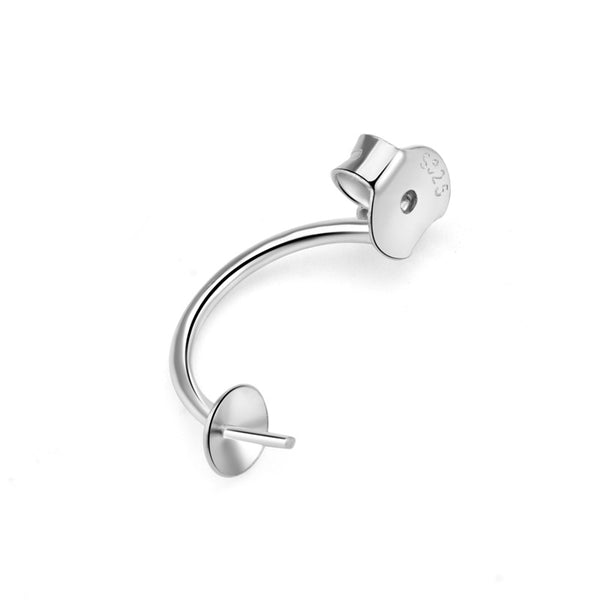 Lovcia 925 Sterling DIY Stud Earring Setting Goldtone-Jewelry Making Kits-Rose Gold-Rose Gold