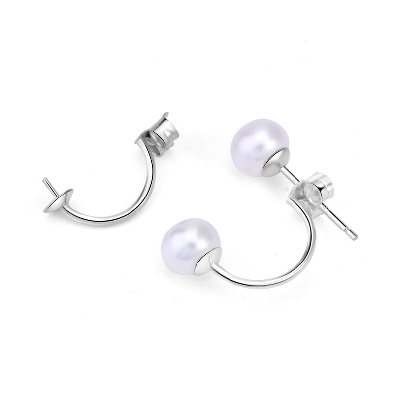 Lovcia 925 Sterling DIY Stud Earring Setting Goldtone-Jewelry Making Kits-Rose Gold-Rose Gold