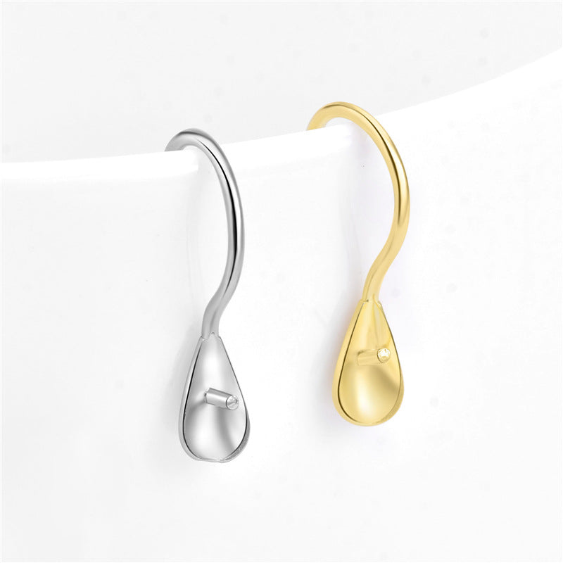 Lovcia 925 Sterling Drop Earring Hooks DIY Gold 9x16mm-Jewelry Making Kits-Yellow Gold-3.5mm-Yellow Gold