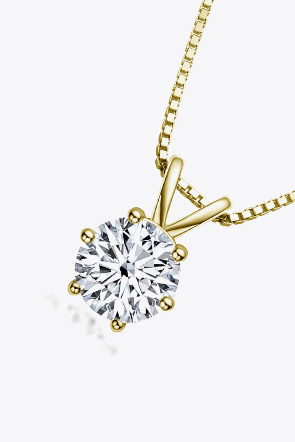 Lovcia 925 Sterling Silver 1 Carat Moissanite Pendant Necklace-Necklaces-Silver-One Size-Silver