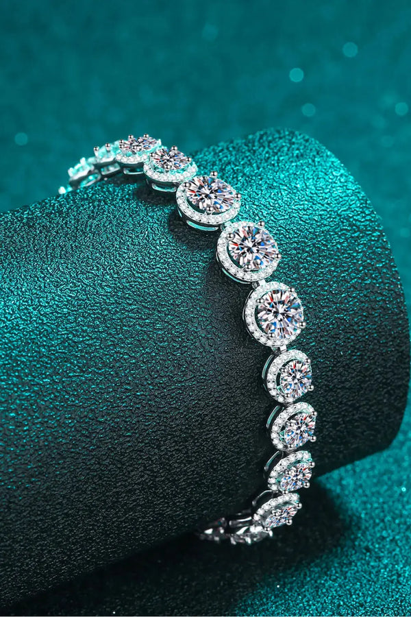 Lovcia 925 Sterling Silver 10.4 Carat Moissanite Bracelet-Bracelets-Silver-One Size-Silver