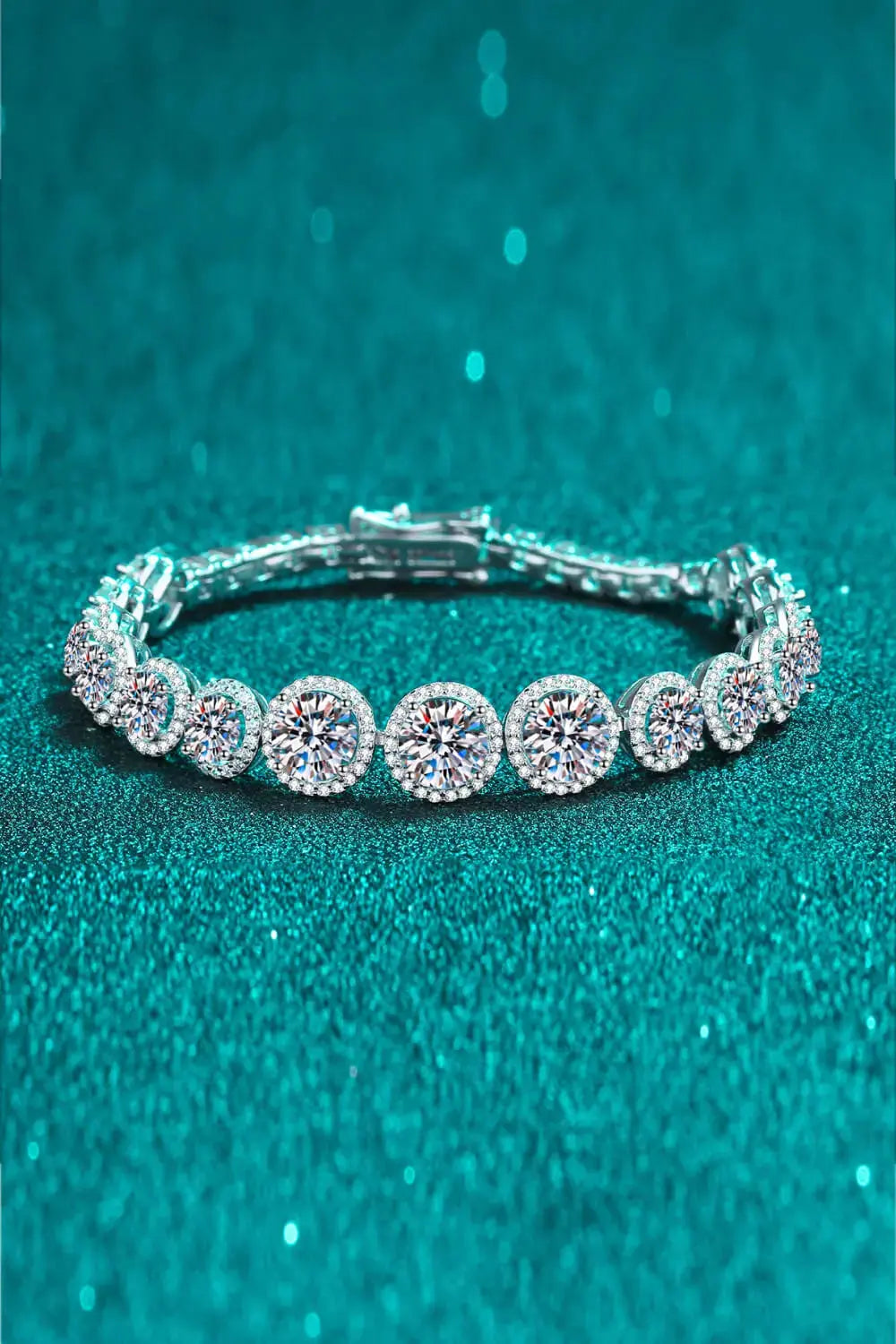 Lovcia 925 Sterling Silver 10.4 Carat Moissanite Bracelet-Bracelets-Silver-One Size-Silver