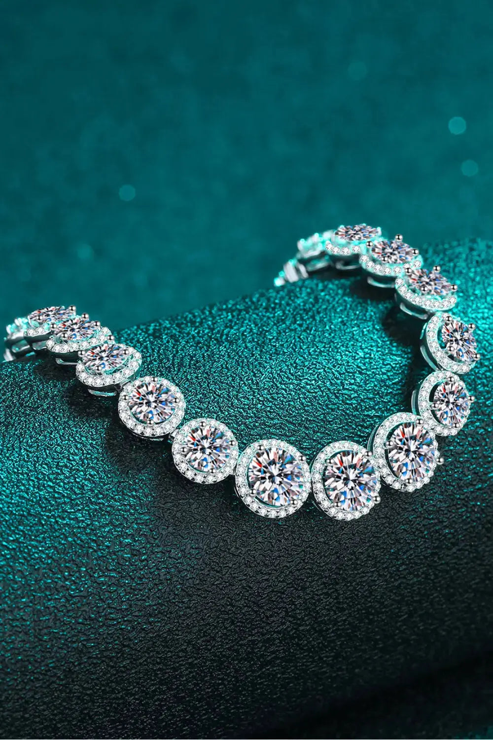 Lovcia 925 Sterling Silver 10.4 Carat Moissanite Bracelet-Bracelets-Silver-One Size-Silver