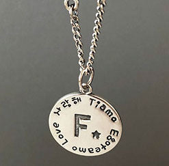 Lovcia 925 Sterling Silver A to Z Coin Pendant 17mm-Jewelry Making Kits-F-