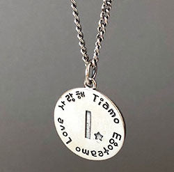 Lovcia 925 Sterling Silver A to Z Coin Pendant 17mm-Jewelry Making Kits-I-