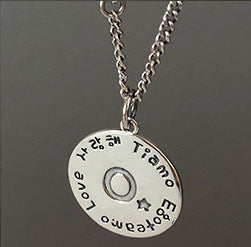 Lovcia 925 Sterling Silver A to Z Coin Pendant 17mm-Jewelry Making Kits-O-