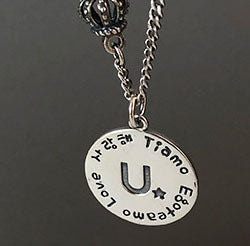 Lovcia 925 Sterling Silver A to Z Coin Pendant 17mm-Jewelry Making Kits-U-