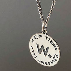 Lovcia 925 Sterling Silver A to Z Coin Pendant 17mm-Jewelry Making Kits-W-