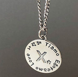 Lovcia 925 Sterling Silver A to Z Coin Pendant 17mm-Jewelry Making Kits-X-