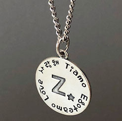 Lovcia 925 Sterling Silver A to Z Coin Pendant 17mm-Jewelry Making Kits-Z-
