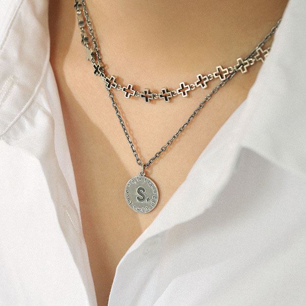Lovcia 925 Sterling Silver A to Z Coin Pendant 17mm-Jewelry Making Kits-Z-