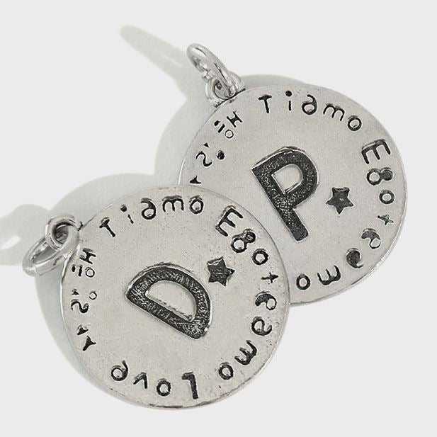 Lovcia 925 Sterling Silver A to Z Coin Pendant 17mm-Jewelry Making Kits-Z-