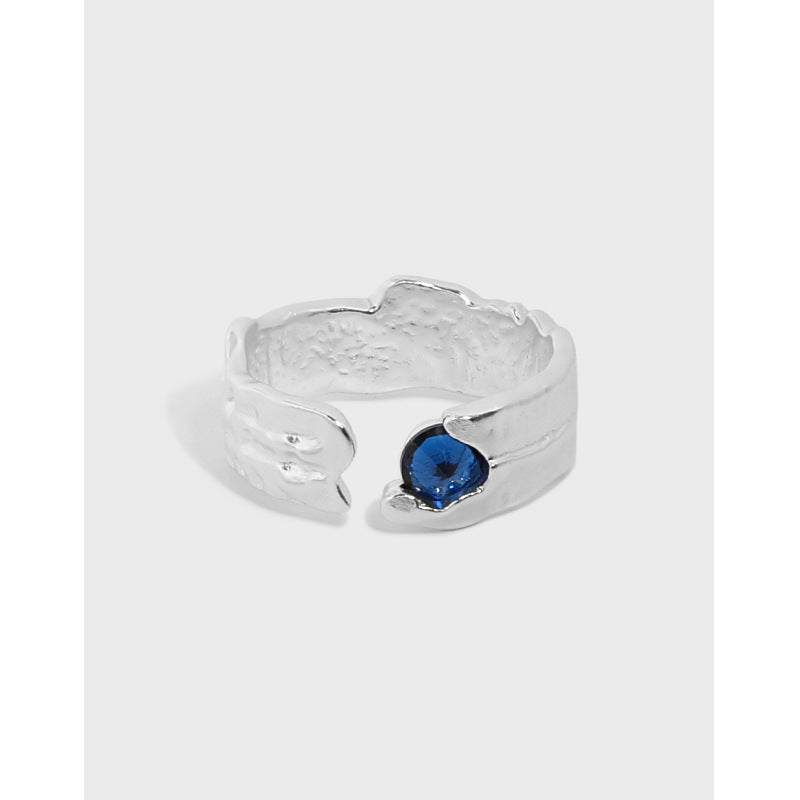 Lovcia 925 Sterling Silver Adjustable CZ Ring Gold-Rings-Yellow Gold & White Cz-Yellow Gold & White Cz