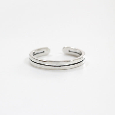 Lovcia 925 Sterling Silver Adjustable Double Layer Ring-Rings-Vintage-Vintage