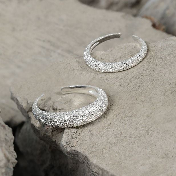 Lovcia 925 Sterling Silver Adjustable Glitter Ring Jewellery-Rings-Wide Ring & Us 8-Wide Ring & Us 8