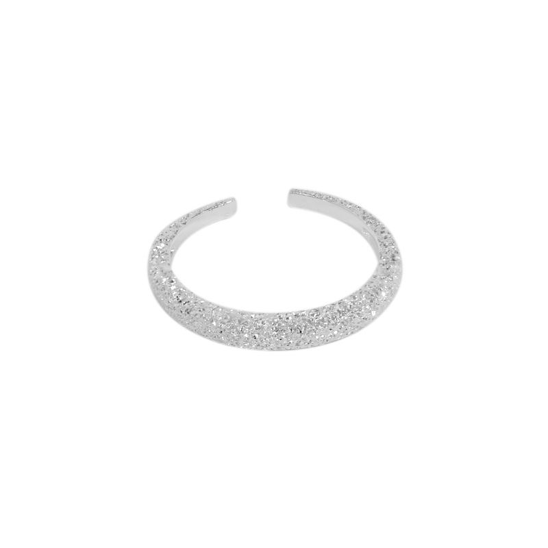 Lovcia 925 Sterling Silver Adjustable Glitter Ring Jewellery-Rings-Wide Ring & Us 8-Wide Ring & Us 8