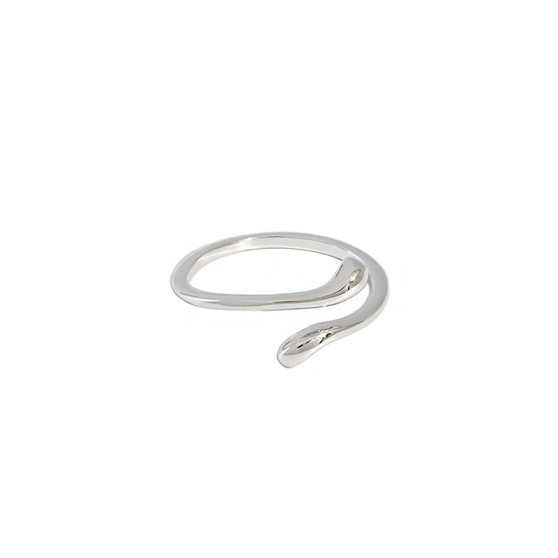 Lovcia 925 Sterling Silver Adjustable Gold Tail Ring-Rings-Yellow Gold-Yellow Gold