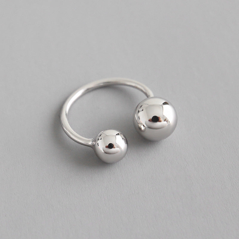 Lovcia 925 Sterling Silver Adjustable Mother Child Ring-Rings-Rhodium-Rhodium
