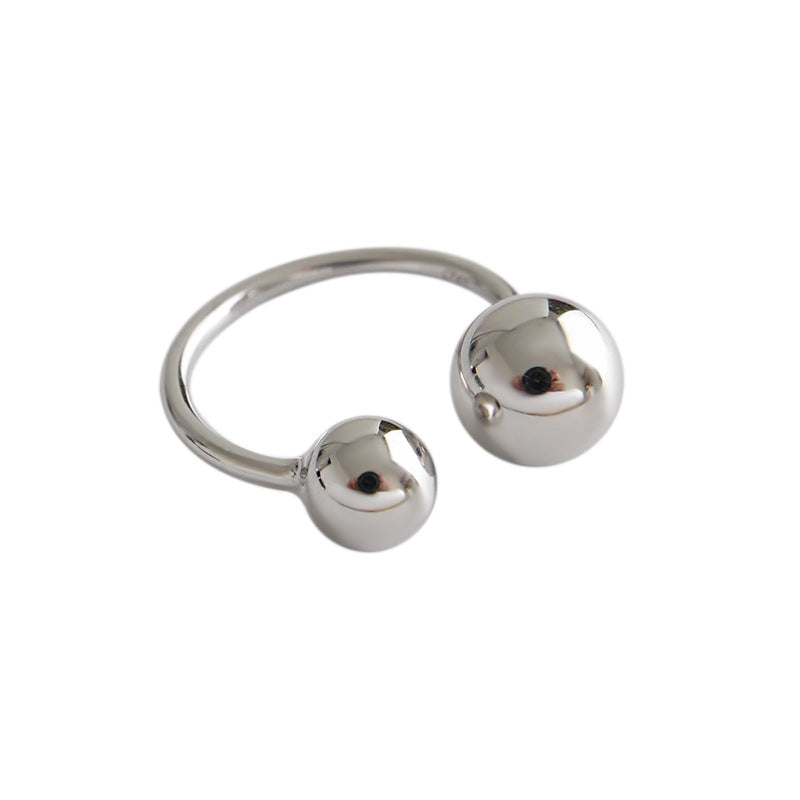 Lovcia 925 Sterling Silver Adjustable Mother Child Ring-Rings-Rhodium-Rhodium