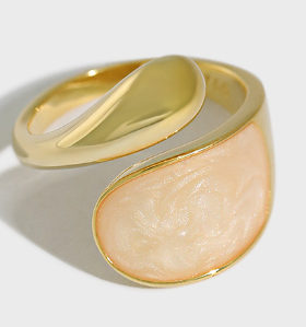Lovcia 925 Sterling Silver Adjustable Open Size Ring Gold-Rings-Yellow Gold-Yellow Gold